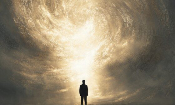 Silhouette with glowing mind and swirling thoughts representing the power of autosuggestion.