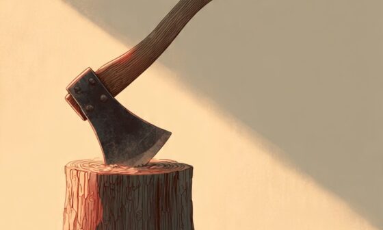 A symbolic image of a sharpened axe representing wisdom, preparation, and the lesson of Ecclesiastes 10:10.