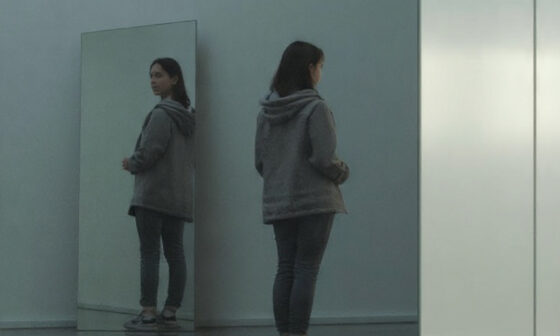 A person choosing a deceptive appearance over an open source of truth, illustrating believing lies and rejecting truth