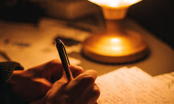 Man planning next day tasks to boost productivity