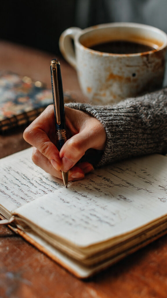 Man writing in journal for cognitive clarity