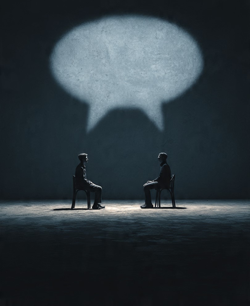 Minimalist living room representing the "Internal Roommate" concept.