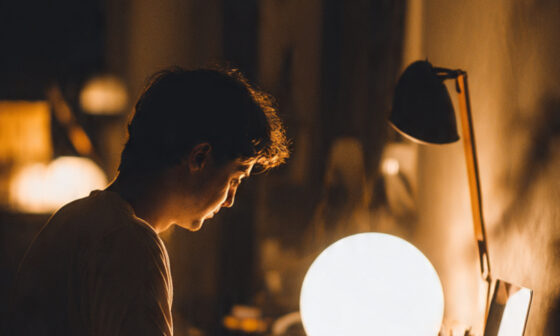 person focused on working at a desk representing discipline and doing the work