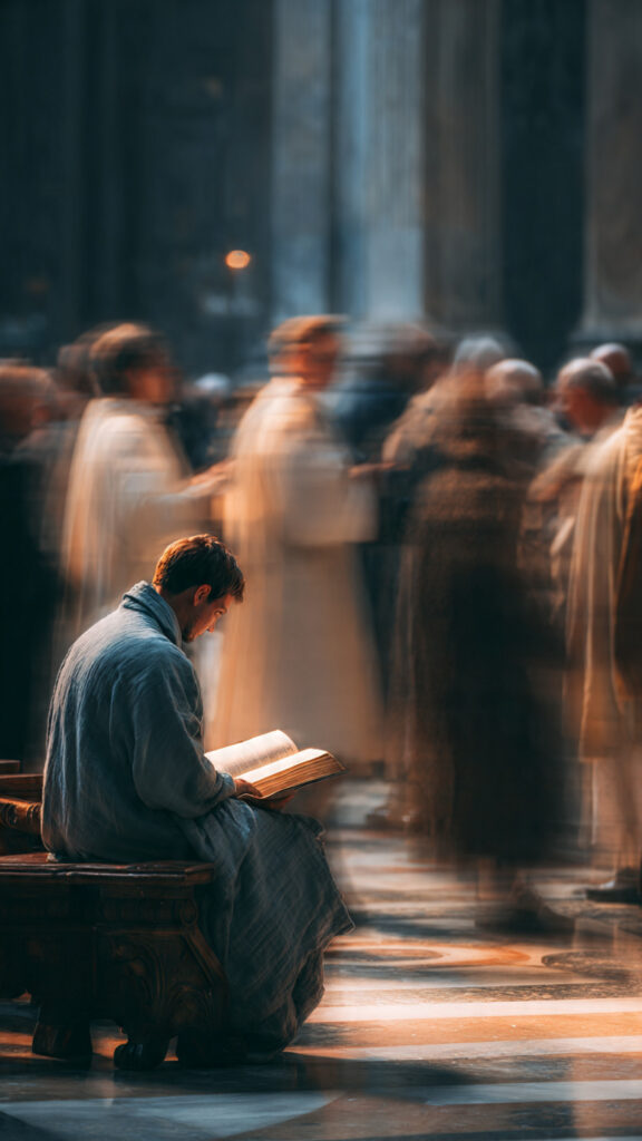 person reading the Bible and choosing God’s Word over religious traditions