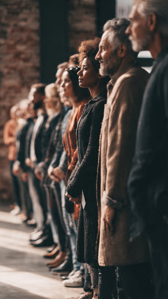 people voting at a polling station showing civic responsibility and participation
