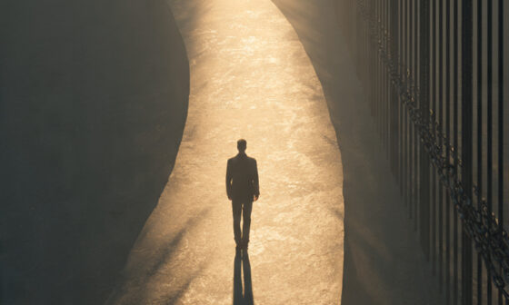 A man walking alone and asking the question: Is Your Integrity Built on Conviction or Constraint?
