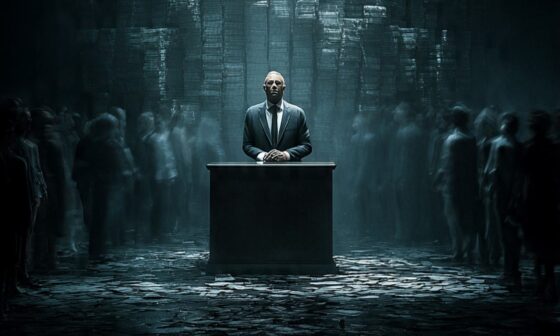 A powerful image of a man standing firm as a wall of money cracks in front of him, representing Elon Musk's choice to prioritize integrity over financial gain.