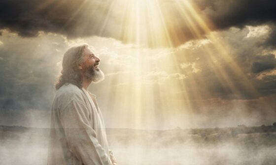 John the Baptist humbly steps into the background while Jesus shines brightly and draws people to Himself, symbolizing "He must increase, but I must decrease."